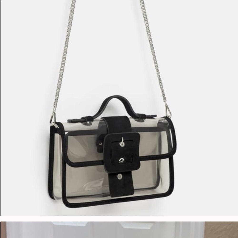 Zara Vinyl Leather Trim Bloggers Fav Crossbody Bag - Picture 6 of 6